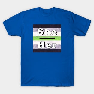 She-Her Pronouns: Agender T-Shirt